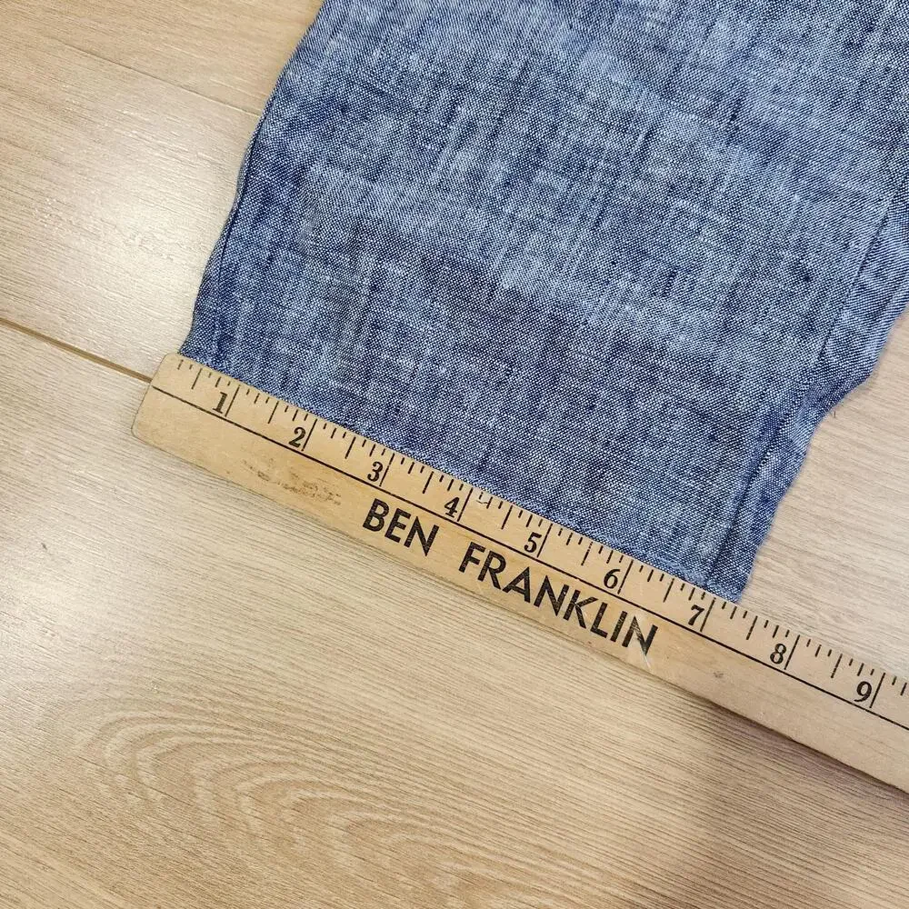 Quince Pants Mens 30x30 Blue Linen Chambray Chino Casual Summer Lightweight